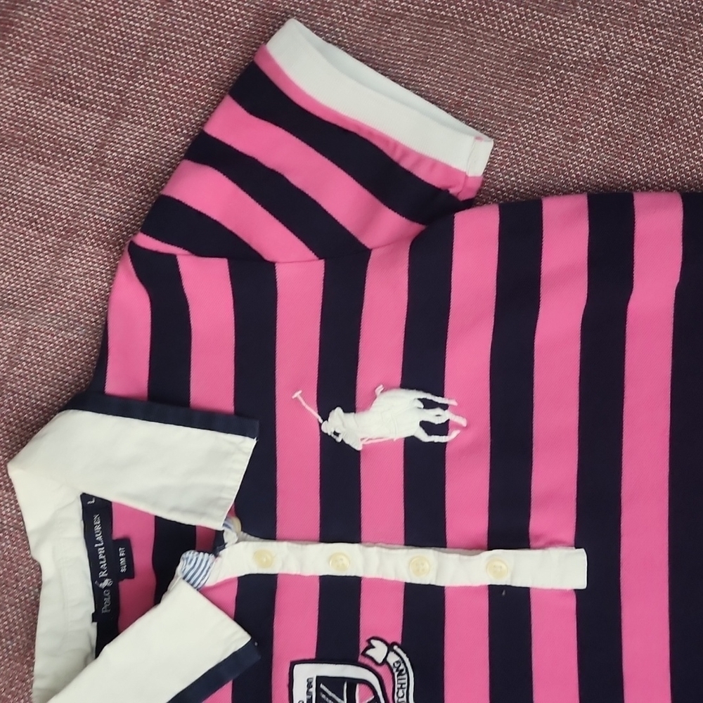 Polo Ralph Lauren Slim Fit Polo - Britannia Sailing Size Large Kids - Picture 2 of 14